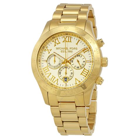 michael kors men's layton mk8214|Michael Kors Men's Layton Chronograph Champagne Dial Gold .